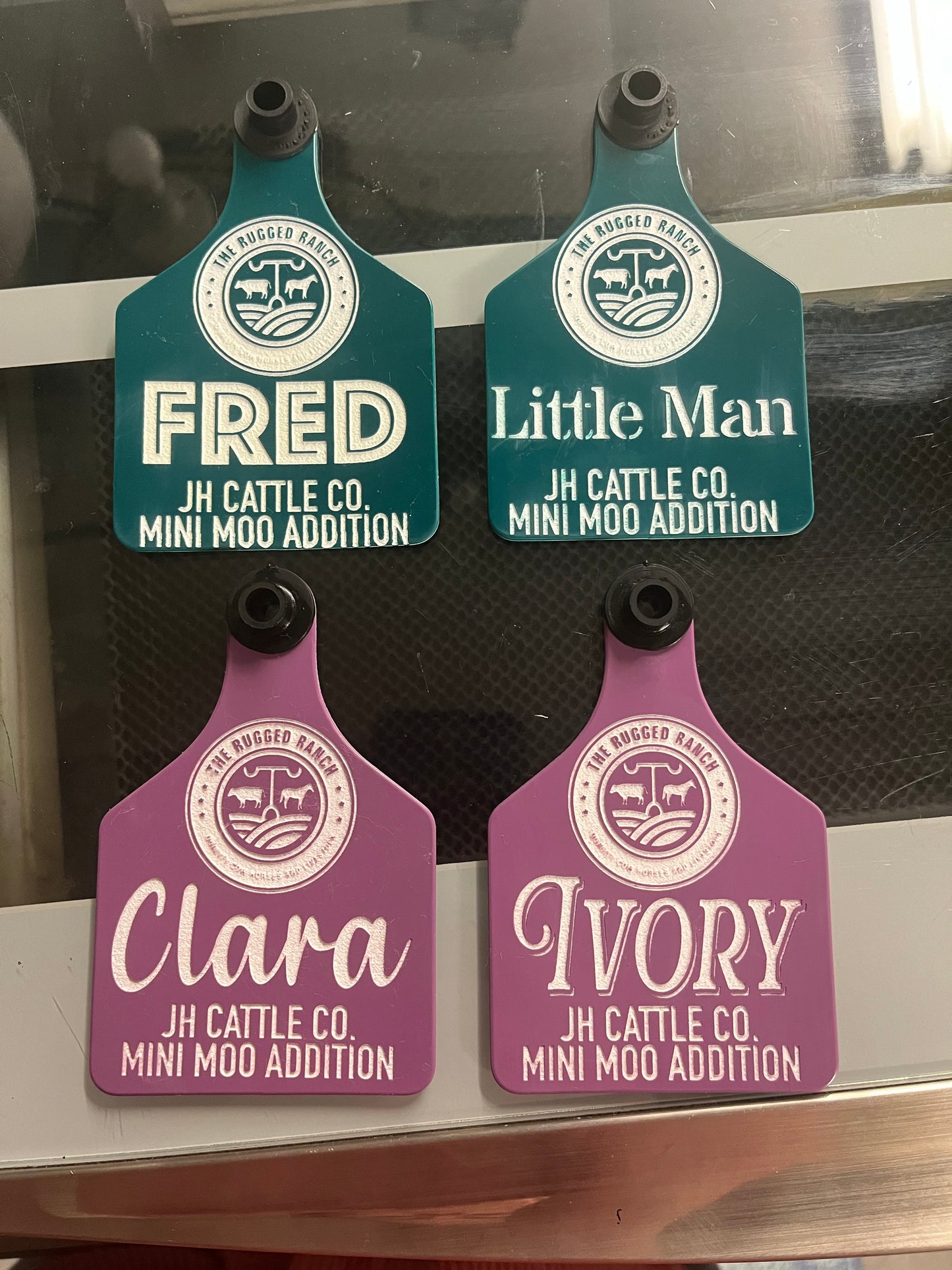 Large Custom laser engraved ear tag for livestock