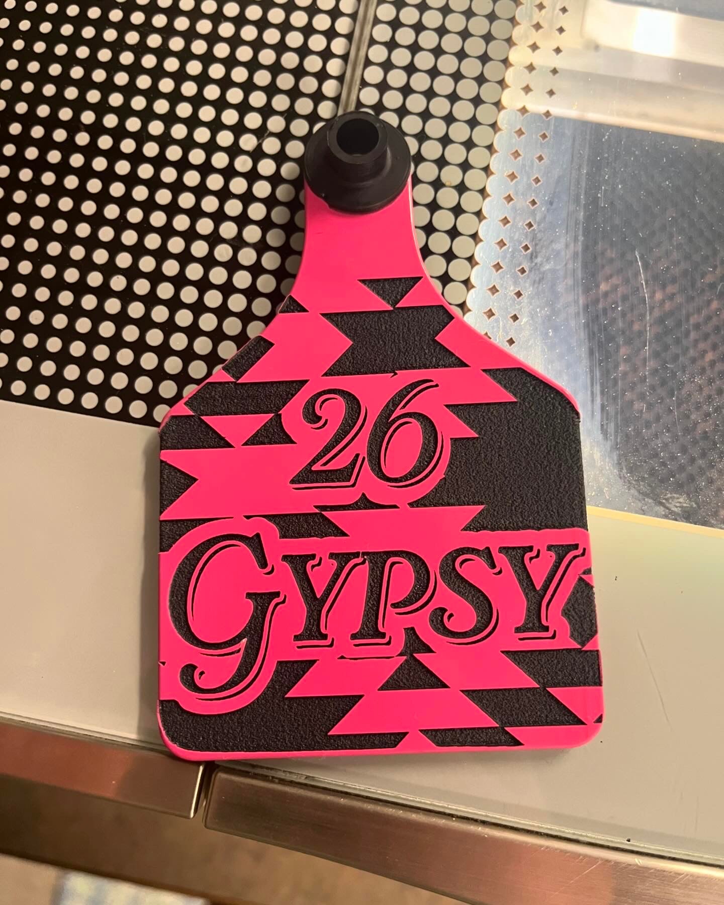 Large Custom laser engraved ear tag for livestock
