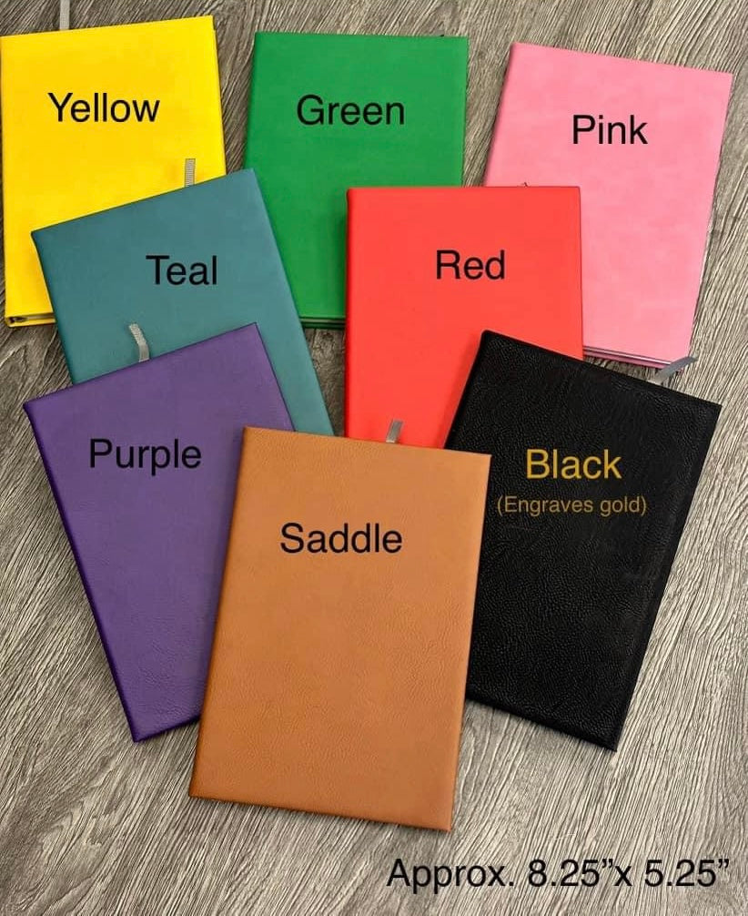 Floral leatherette journal