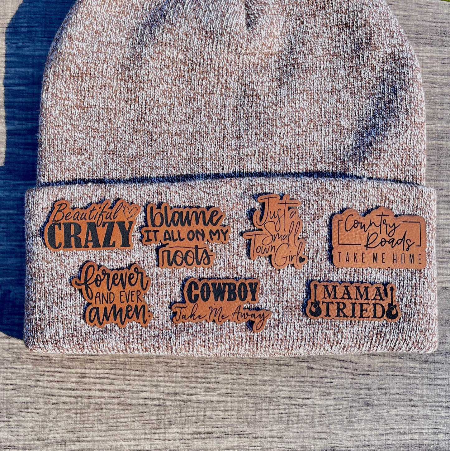 Forever & Ever leather patch hat