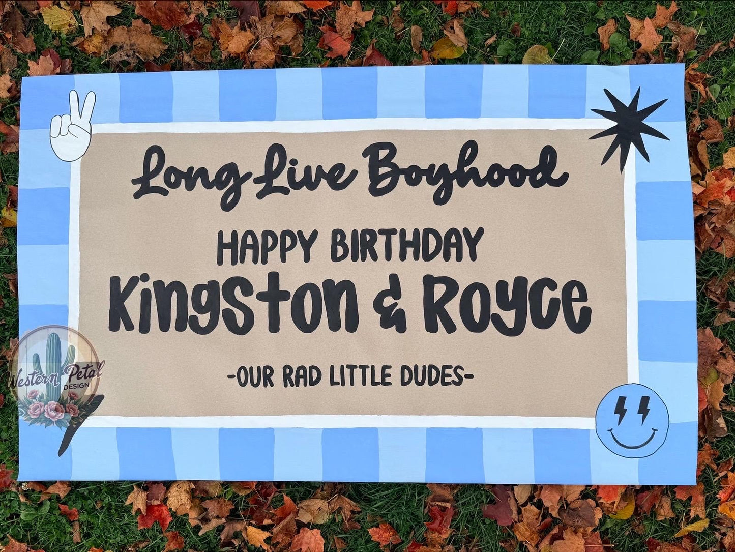 Hand Painted Birthday Banner Template | DIY Canva, Boyhood Theme (3x5 ft)