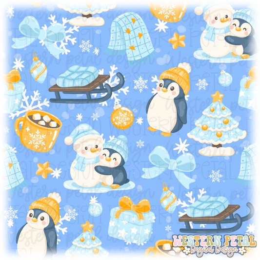 Snow Day Seamless Pattern PNG