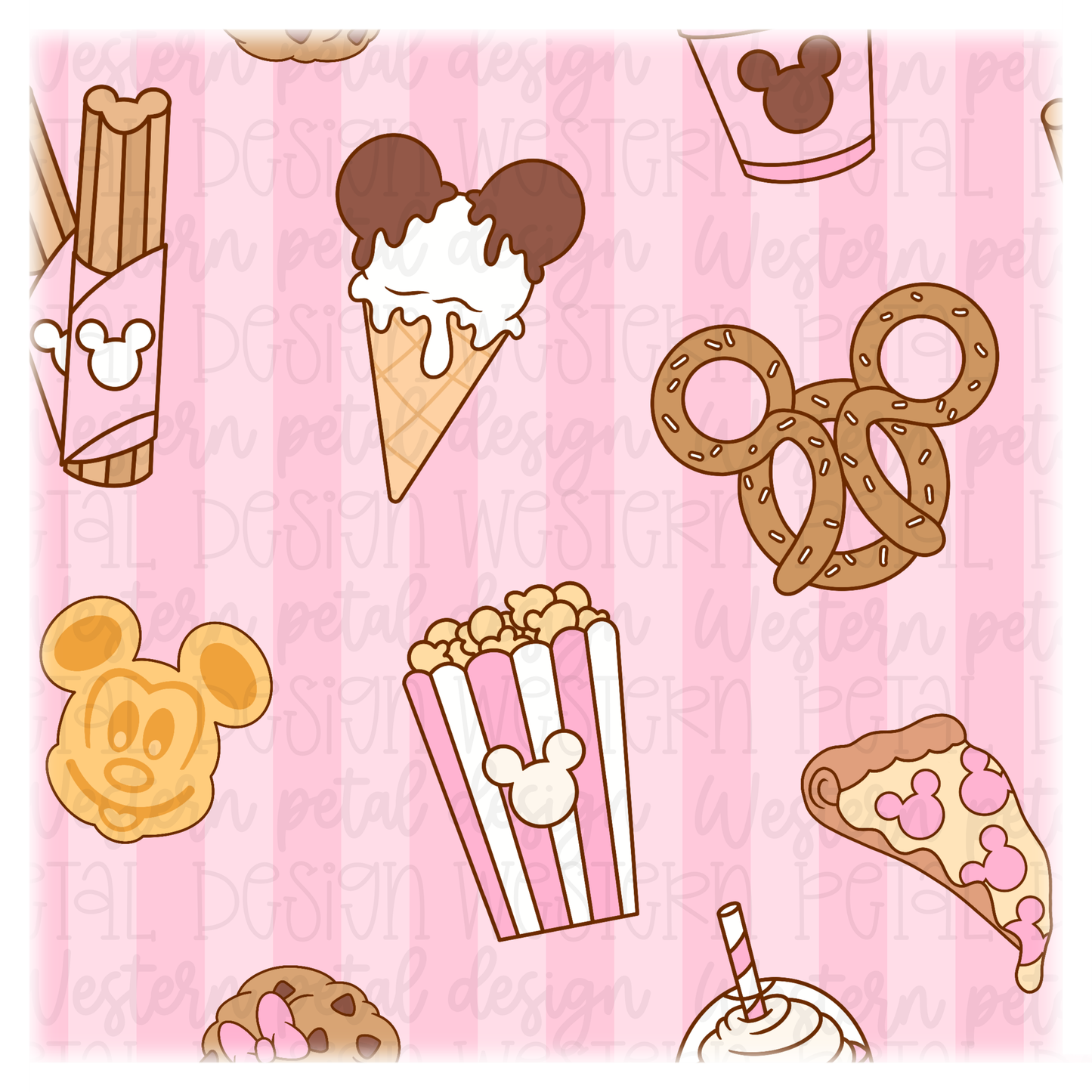 Pink Magical Snacks Seamless Pattern