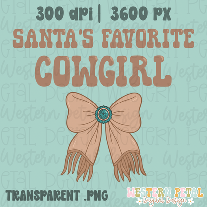 Santa’s Favorite Cowgirl PNG