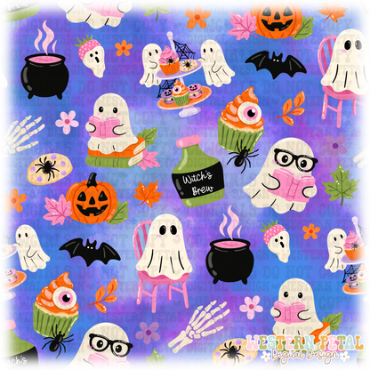 Haunted Tales Seamless Pattern PNG