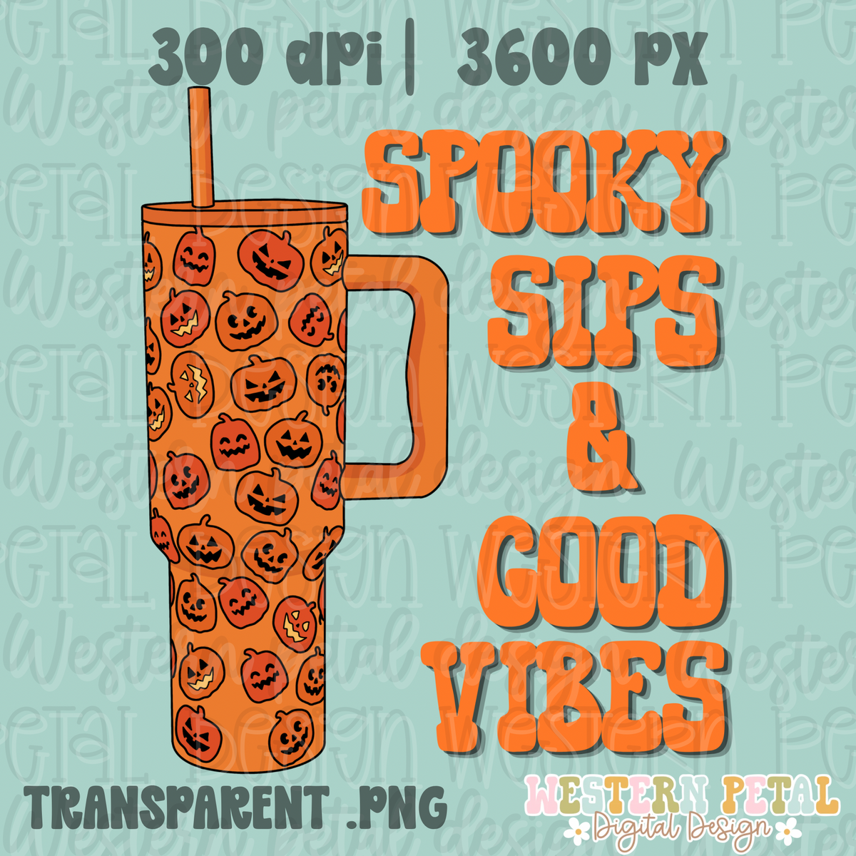Spooky Sips Halloween PNG
