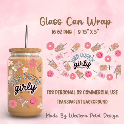 2026 Glass Can Wrap PNG Library | Growing Design Vault (Digital Download) - Western Petal Design