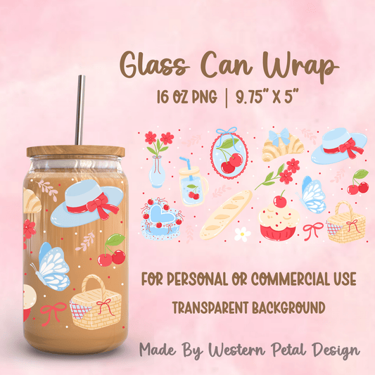 2026 Glass Can Wrap PNG Library | Growing Design Vault (Digital Download) - Western Petal Design