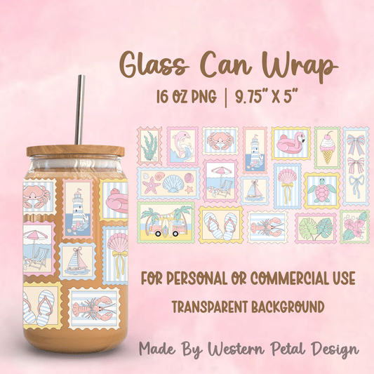 2026 Glass Can Wrap PNG Library | Growing Design Vault (Digital Download) - Western Petal Design