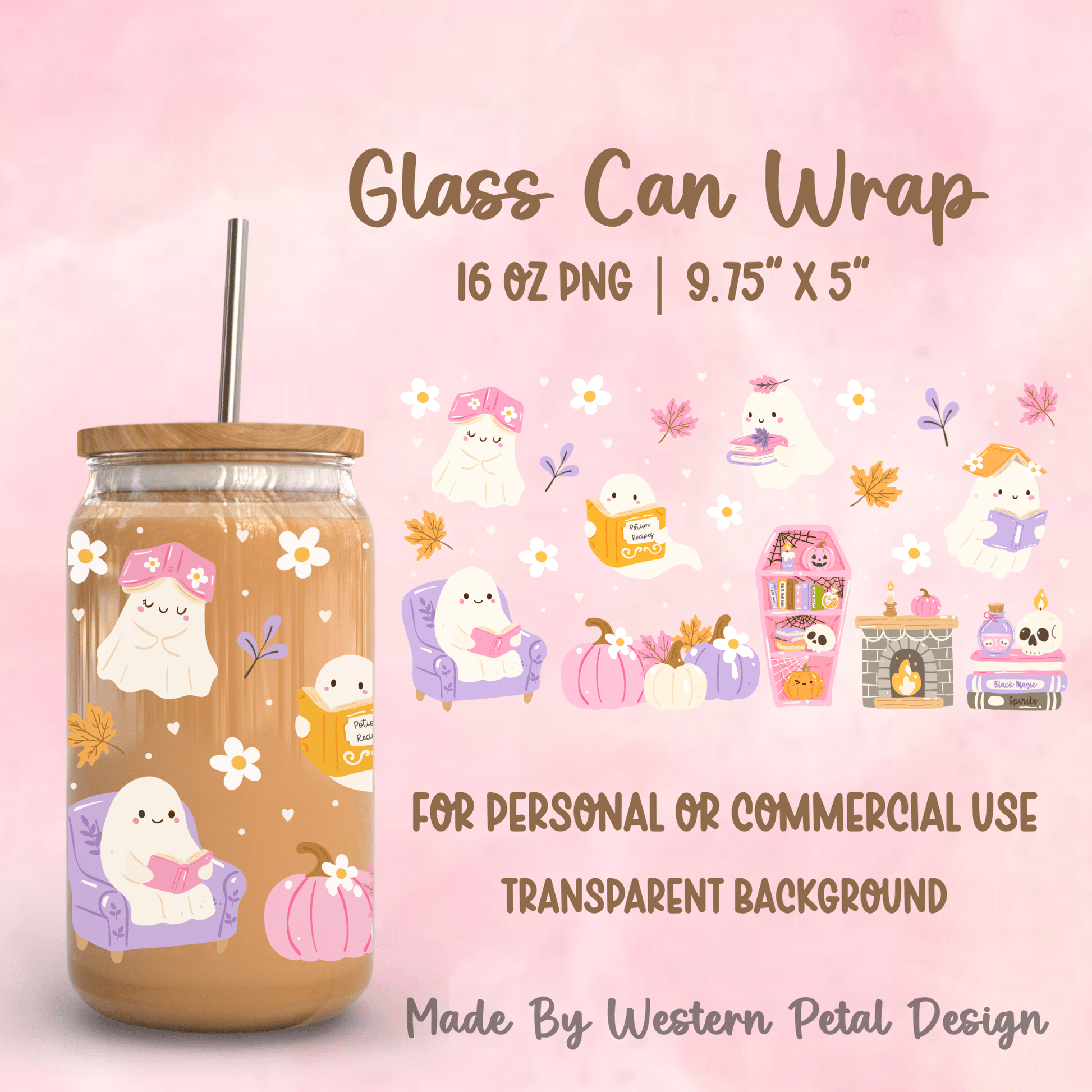 2026 Glass Can Wrap PNG Library | Growing Design Vault (Digital Download) - Western Petal Design