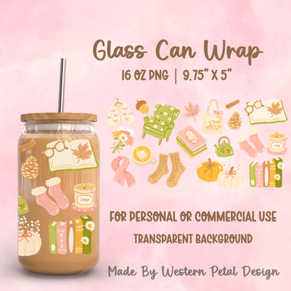 2026 Glass Can Wrap PNG Library | Growing Design Vault (Digital Download) - Western Petal Design
