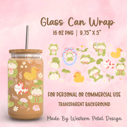 2026 Glass Can Wrap PNG Library | Growing Design Vault (Digital Download) - Western Petal Design