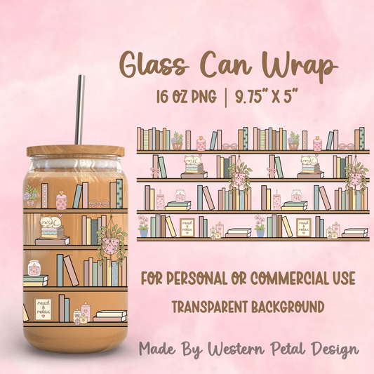 2026 Glass Can Wrap PNG Library | Growing Design Vault (Digital Download) - Western Petal Design