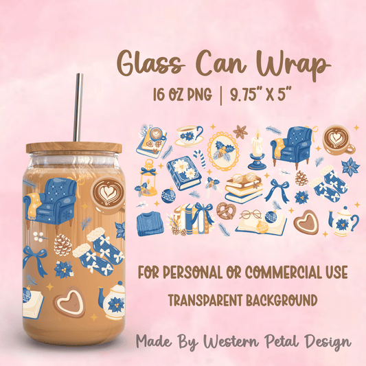 2026 Glass Can Wrap PNG Library | Growing Design Vault (Digital Download) - Western Petal Design