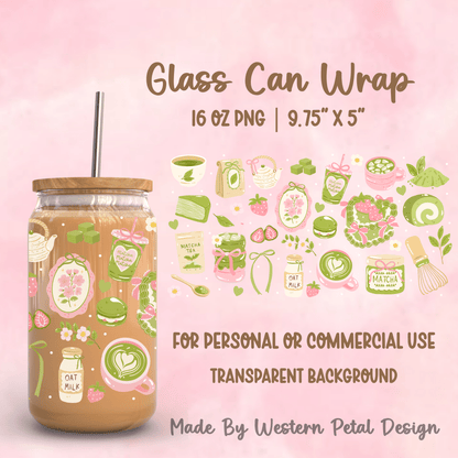 2026 Glass Can Wrap PNG Library | Growing Design Vault (Digital Download) - Western Petal Design