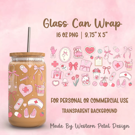 2026 Glass Can Wrap PNG Library | Growing Design Vault (Digital Download) - Western Petal Design