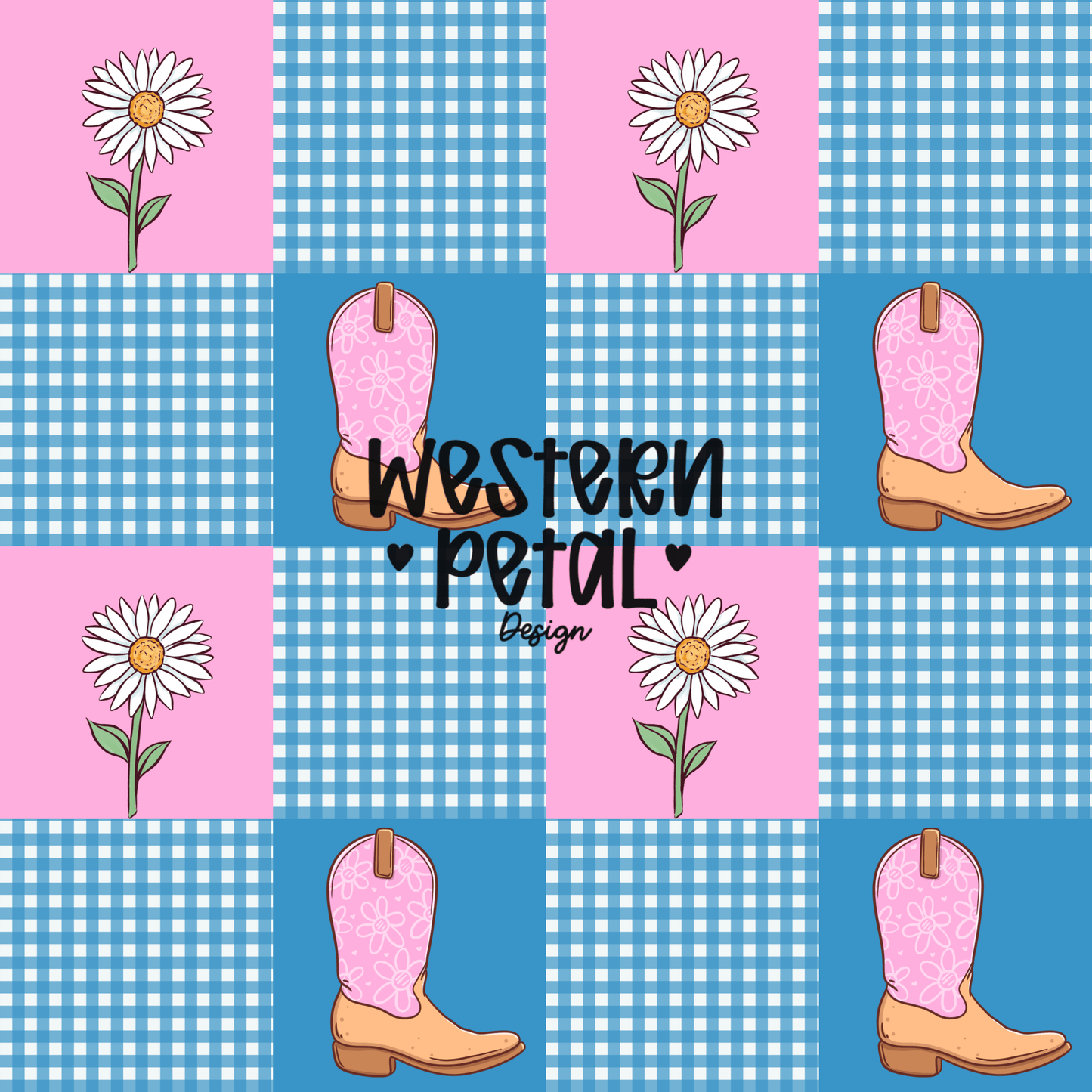 2026 Seamless Pattern Google Drive 12x12 PNG | Western & Boho Digital Paper Collection | Seamless Files - Western Petal Design