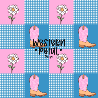 2026 Seamless Pattern Google Drive 12x12 PNG | Western & Boho Digital Paper Collection | Seamless Files - Western Petal Design