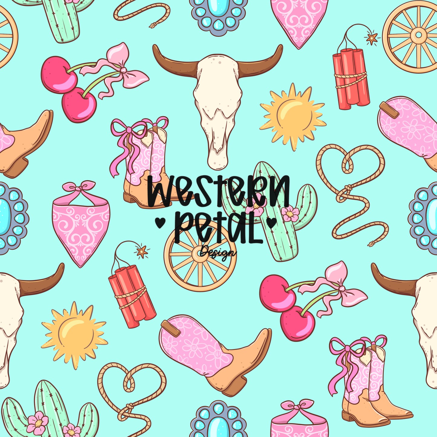 2026 Seamless Pattern Google Drive 12x12 PNG | Western & Boho Digital Paper Collection | Seamless Files - Western Petal Design