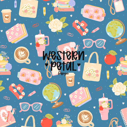 2026 Seamless Pattern Google Drive 12x12 PNG | Western & Boho Digital Paper Collection | Seamless Files - Western Petal Design