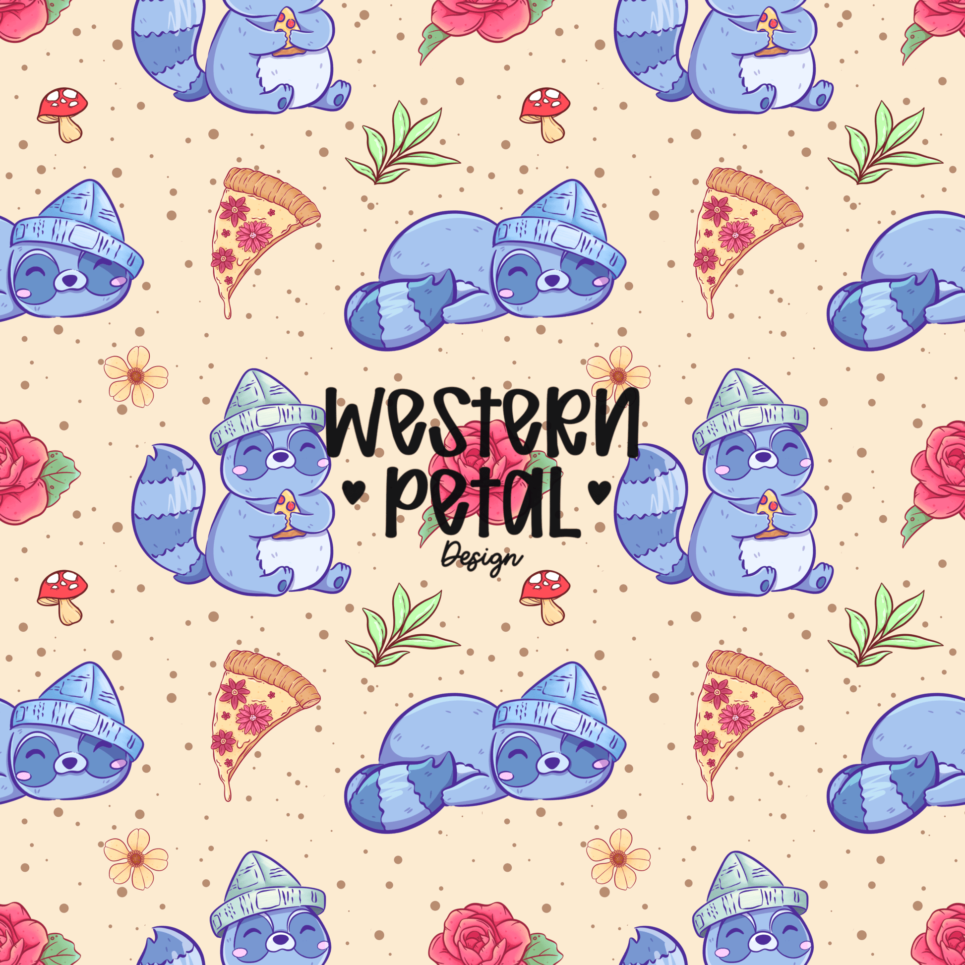 2026 Seamless Pattern Google Drive 12x12 PNG | Western & Boho Digital Paper Collection | Seamless Files - Western Petal Design
