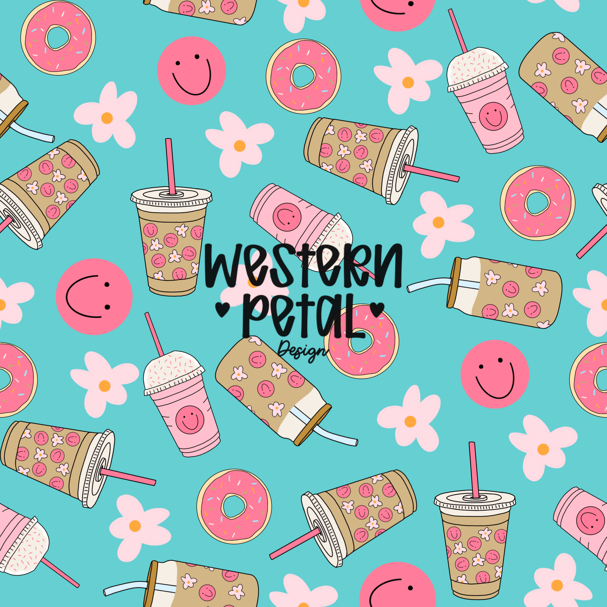 2026 Seamless Pattern Google Drive 12x12 PNG | Western & Boho Digital Paper Collection | Seamless Files - Western Petal Design