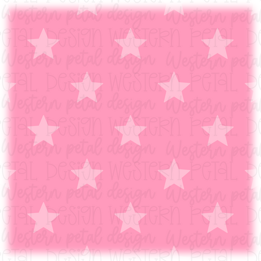 Pink Stars Seamless Pattern