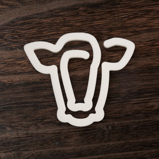 Cow acrylic bookmark, paper clip, bag clip