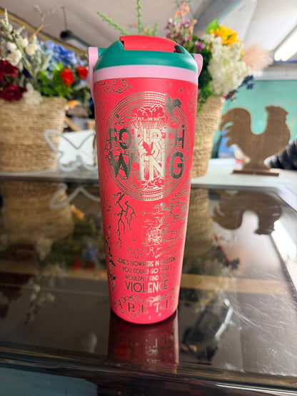 30 oz Owala Sway | Fourth Wing / ACOTAR Inspired Engraved Tumbler - Western Petal Design