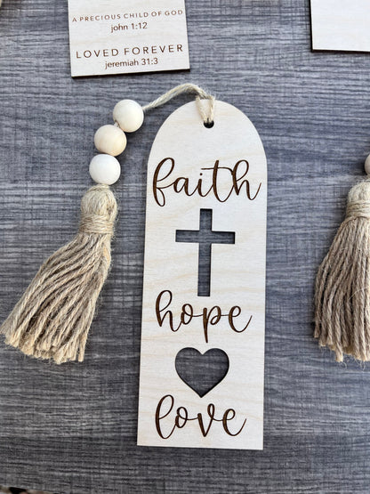 Faith Hope Love Bookmark