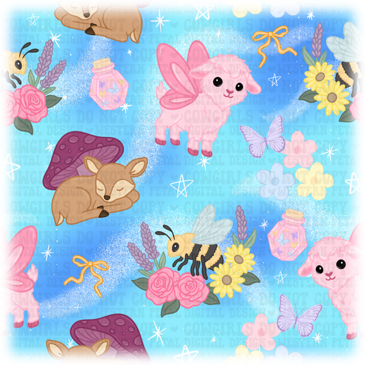 Magical Creatures Seamless Pattern PNG