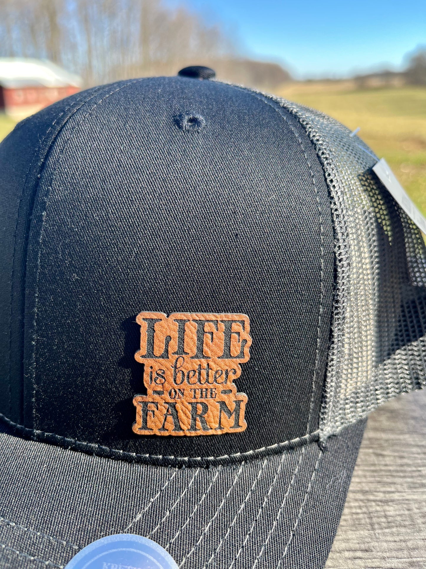 Life is Better leather patch hat