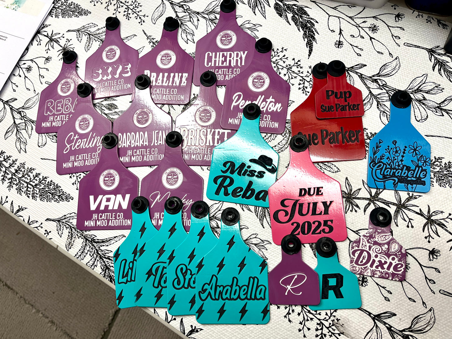 Large Custom laser engraved ear tag for livestock