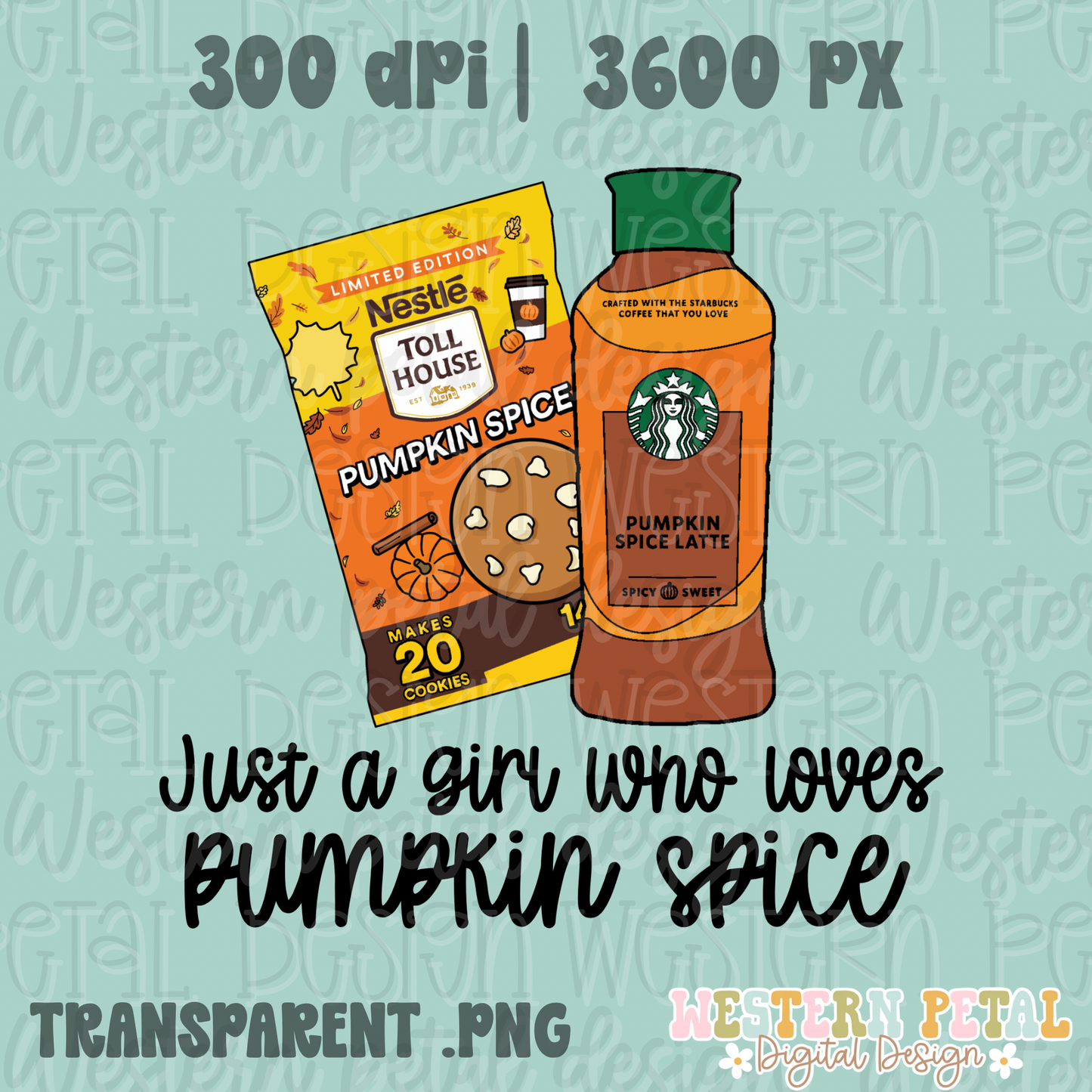Pumpkin Spice Halloween PNG