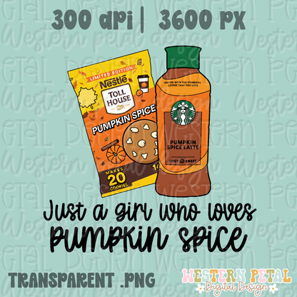 Pumpkin Spice Halloween PNG