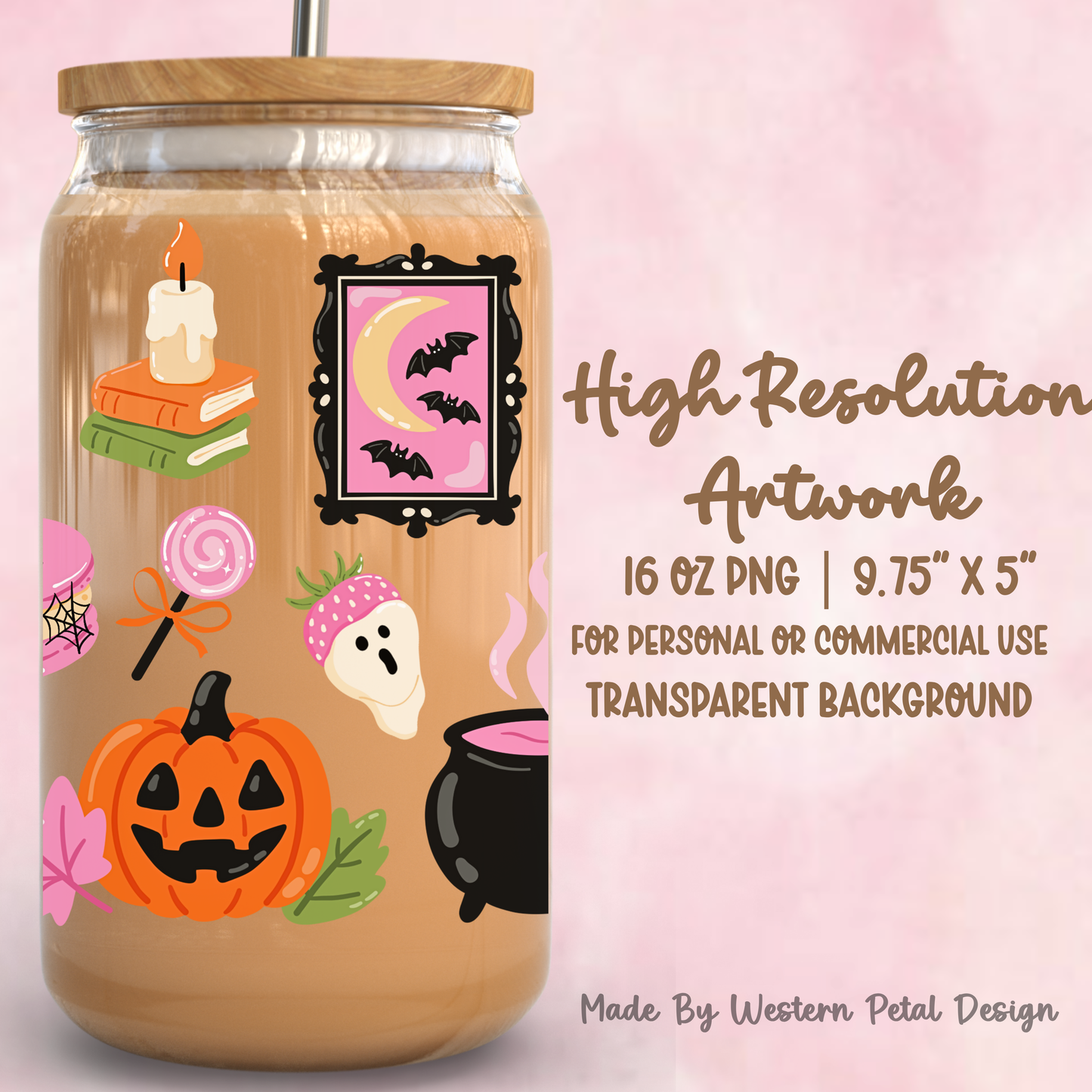 Haunted Tales Glass Can Wrap PNG