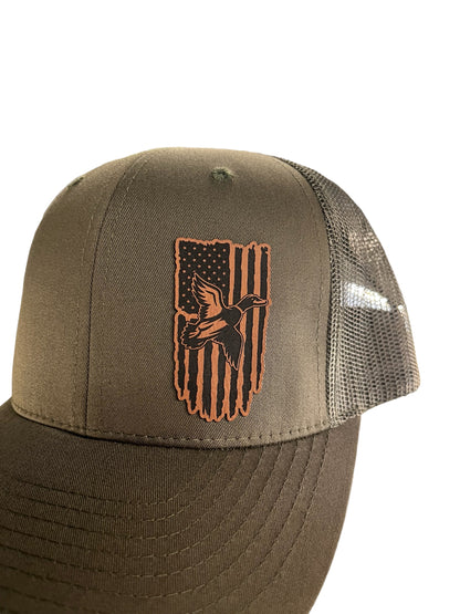 Flag American duck trucker hat