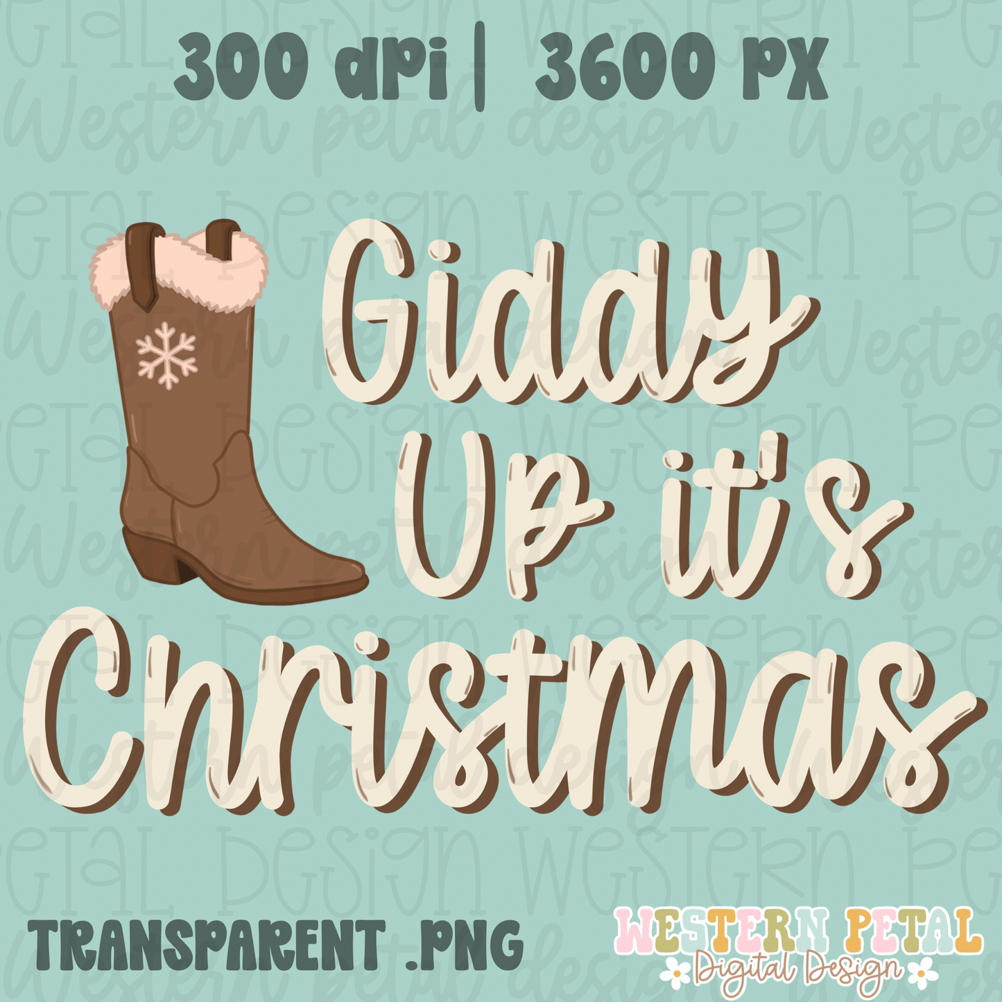 Giddy Up It’s Christmas PNG