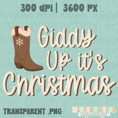 Giddy Up It’s Christmas PNG
