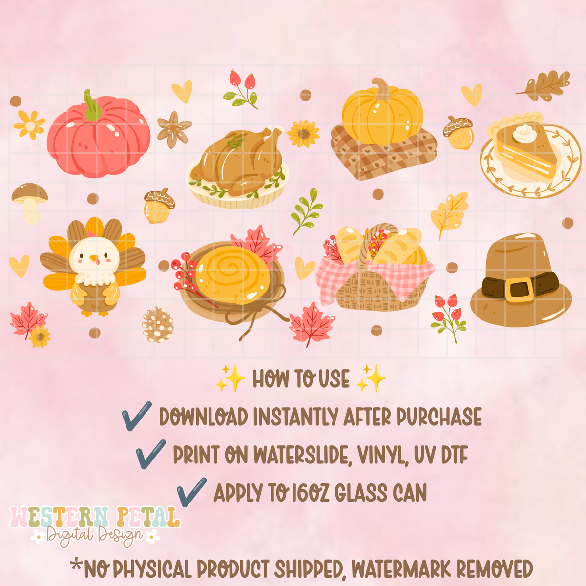 Thanksgiving Glass Can Wrap PNG