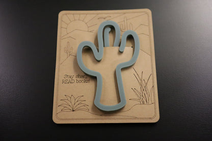 Cactus acrylic bookmark, paper clip, bag clip
