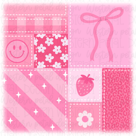 Pink Patchwork Seamless Pattern