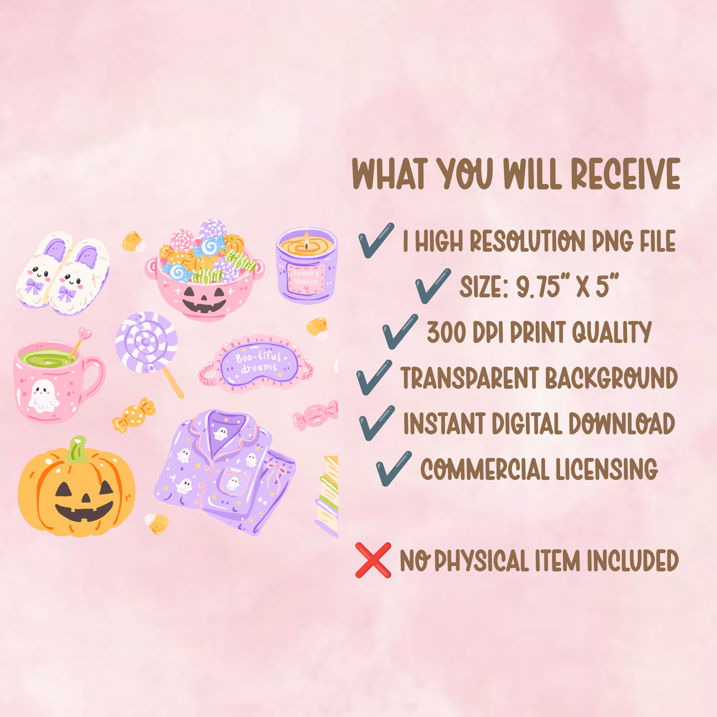 Girly Spooky Sleepover Glass Can Wrap PNG