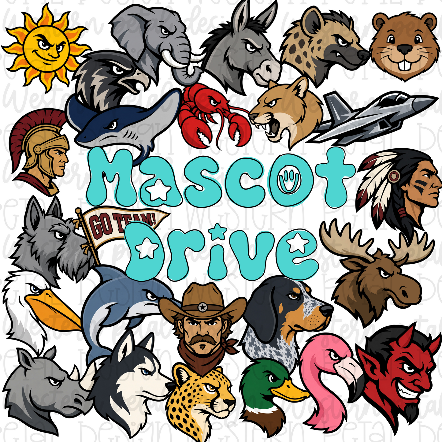 Ultimate School Mascot Clipart Drive