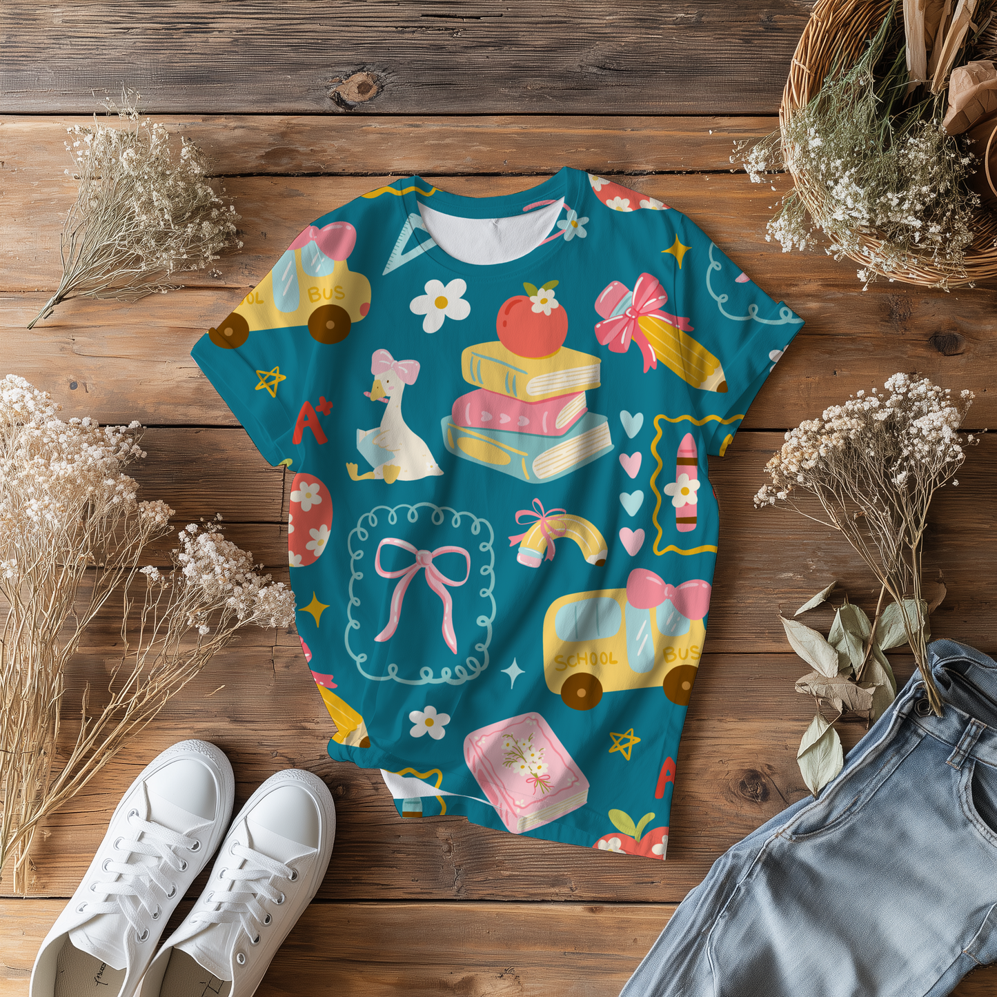 Back to School Coquette Seamless Pattern
