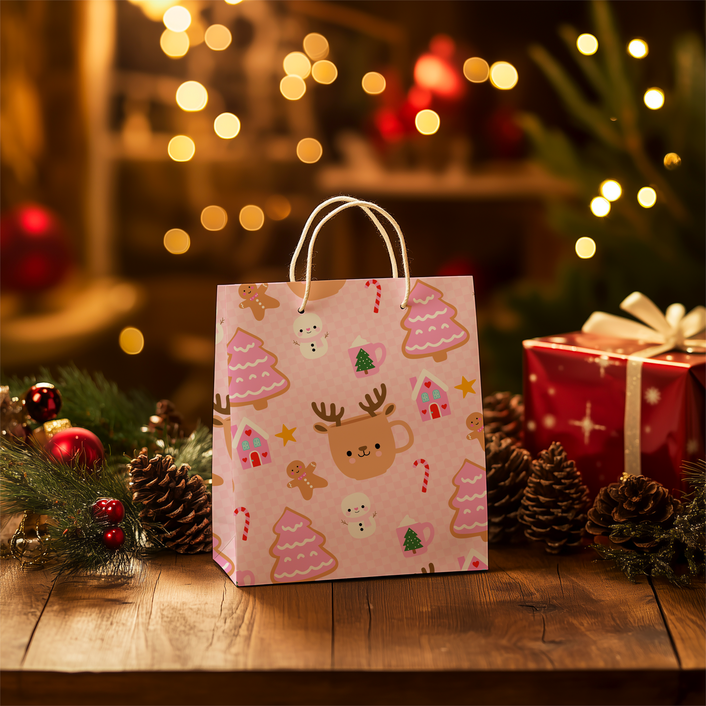 Pink Holiday Seamless File / Digital Paper