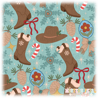 Western Holidays Seamless Pattern PNG