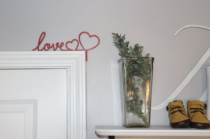 Love Hearts Valentine’s Day sign for door and window trim seasonal sign
