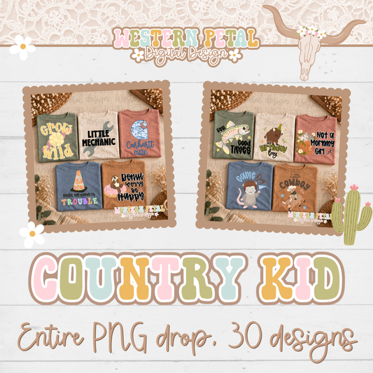 Country Kid PNG Drop ALL DESIGNS