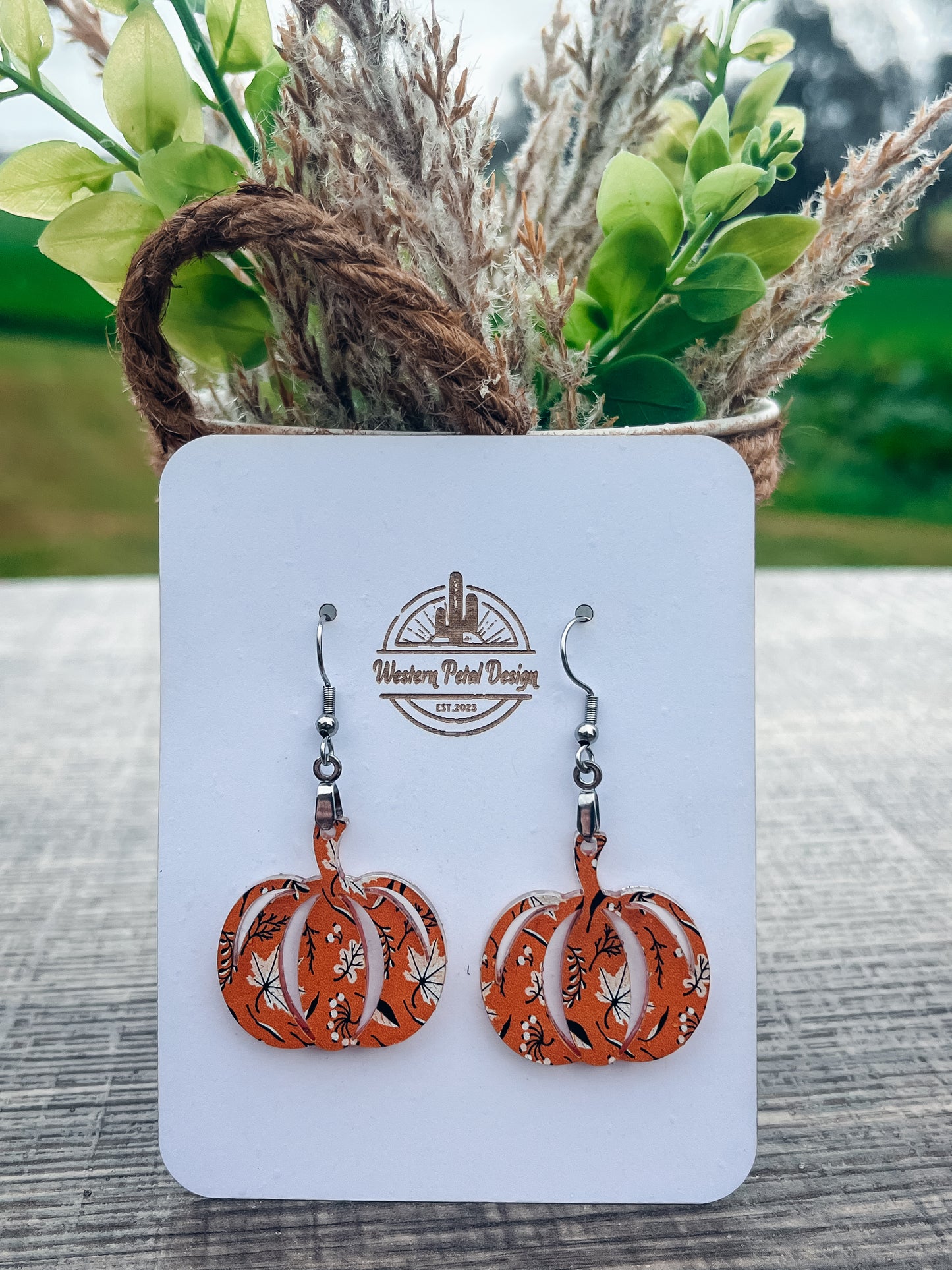 Fall pumpkin earring collection